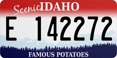 ID license plate E142272