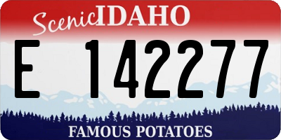 ID license plate E142277
