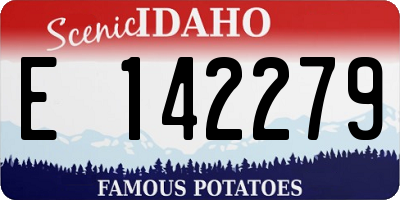 ID license plate E142279