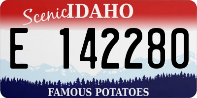 ID license plate E142280