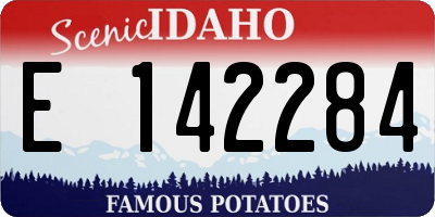 ID license plate E142284
