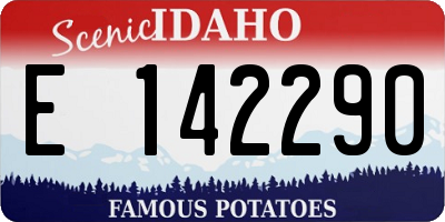ID license plate E142290