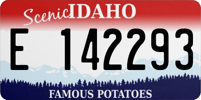 ID license plate E142293