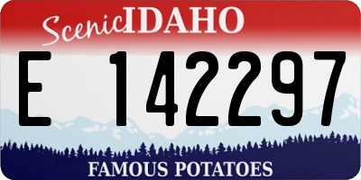 ID license plate E142297