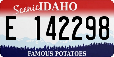 ID license plate E142298