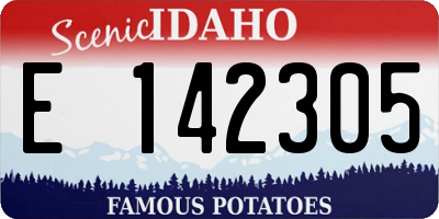 ID license plate E142305