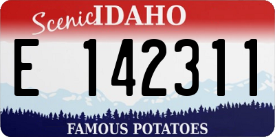 ID license plate E142311