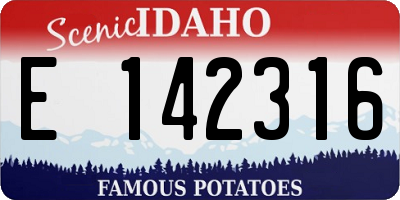 ID license plate E142316