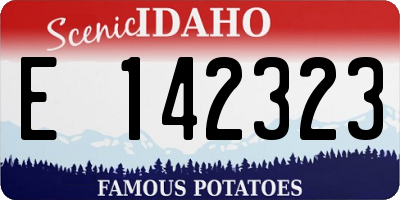 ID license plate E142323