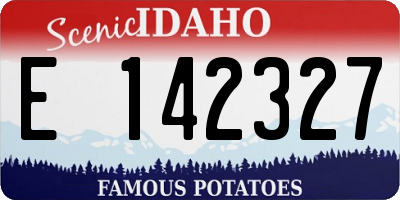 ID license plate E142327