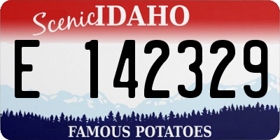 ID license plate E142329