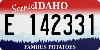 ID license plate E142331