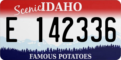 ID license plate E142336