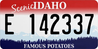 ID license plate E142337
