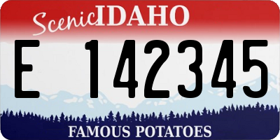 ID license plate E142345