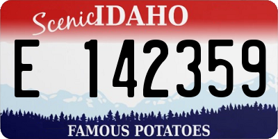 ID license plate E142359