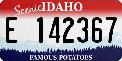 ID license plate E142367