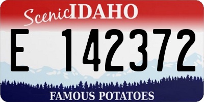 ID license plate E142372