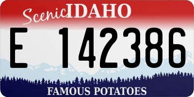 ID license plate E142386