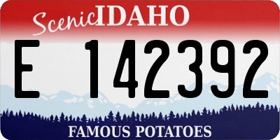 ID license plate E142392