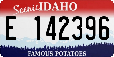 ID license plate E142396
