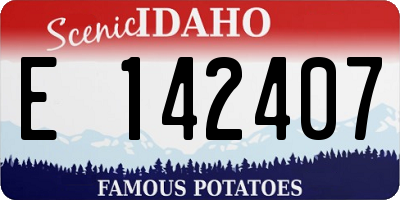 ID license plate E142407
