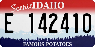 ID license plate E142410