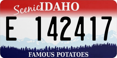 ID license plate E142417