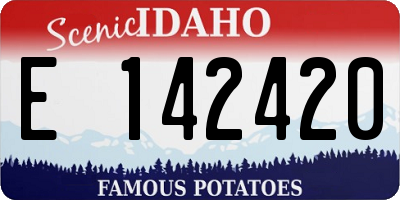 ID license plate E142420