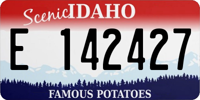 ID license plate E142427