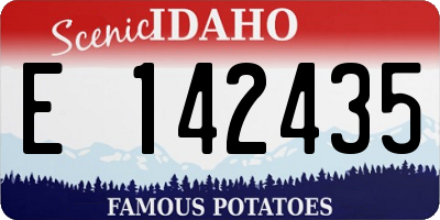 ID license plate E142435