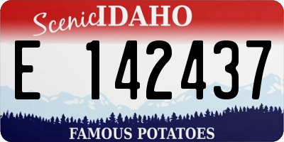 ID license plate E142437