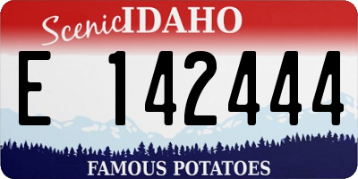 ID license plate E142444