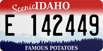 ID license plate E142449