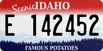 ID license plate E142452