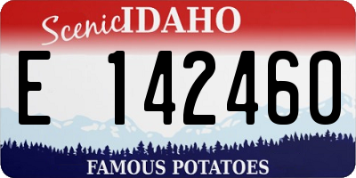 ID license plate E142460