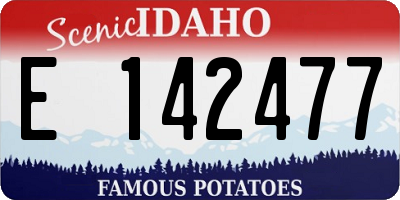 ID license plate E142477
