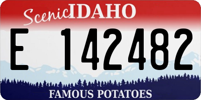 ID license plate E142482