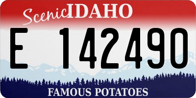 ID license plate E142490