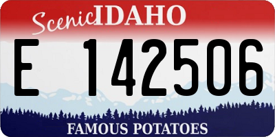 ID license plate E142506
