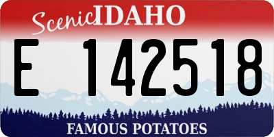 ID license plate E142518