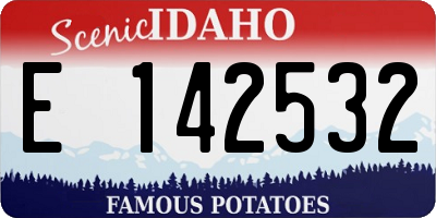 ID license plate E142532