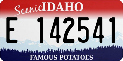 ID license plate E142541