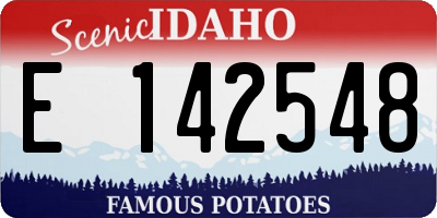 ID license plate E142548