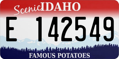 ID license plate E142549