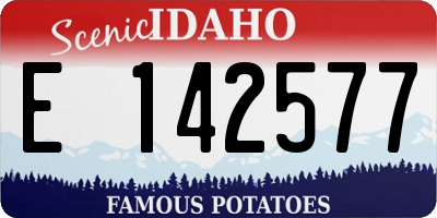 ID license plate E142577