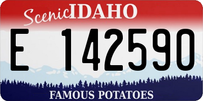 ID license plate E142590