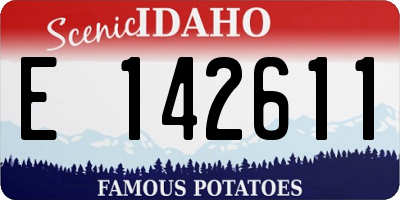 ID license plate E142611