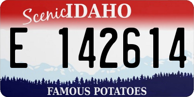 ID license plate E142614