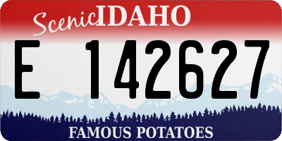 ID license plate E142627